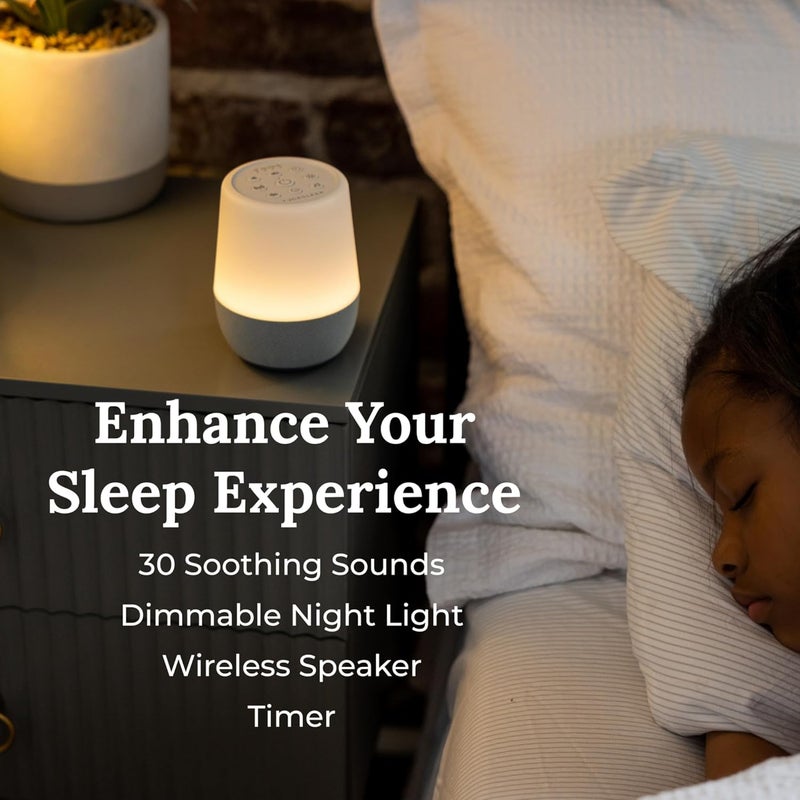 Yogasleep Duet White Noise Sound Machine & Night Light, 30 Natural Sounds,Bluetooth-Wireless Speaker for Travel,Office Privacy,Concentration,Sleep Aid for Adults & Baby, Registry & Nursery Gift,White - Image 2